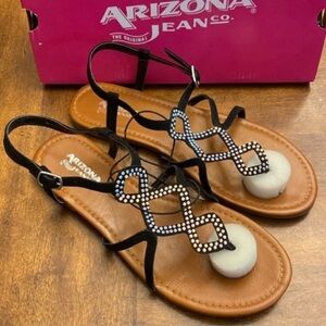 Arizona Getty Black Sandals for Women 🆕